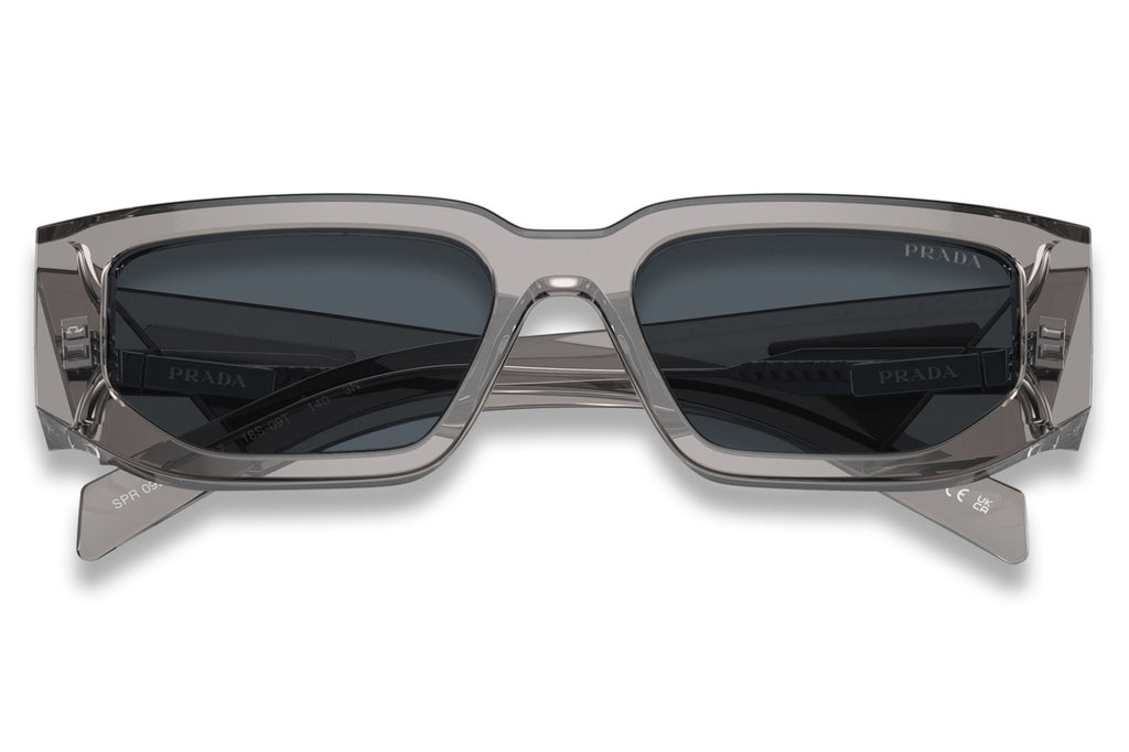 Prada - PR 09ZSF (Low Bridge Fit) Sunglasses Transparent Asphalt with Dark Grey Lenses (18S09T)
