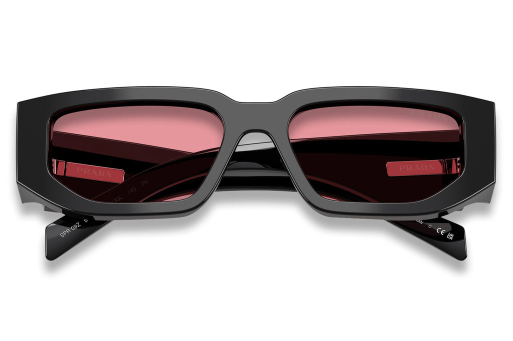 Prada - PR 09ZS Sunglasses Black with Pink Lenses (16K30L)
