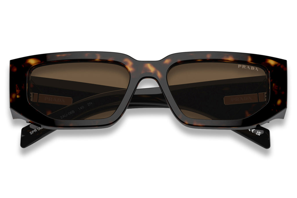 Prada - PR 09ZS Sunglasses Tortoise with Dark Brown Lenses (2AU06B)