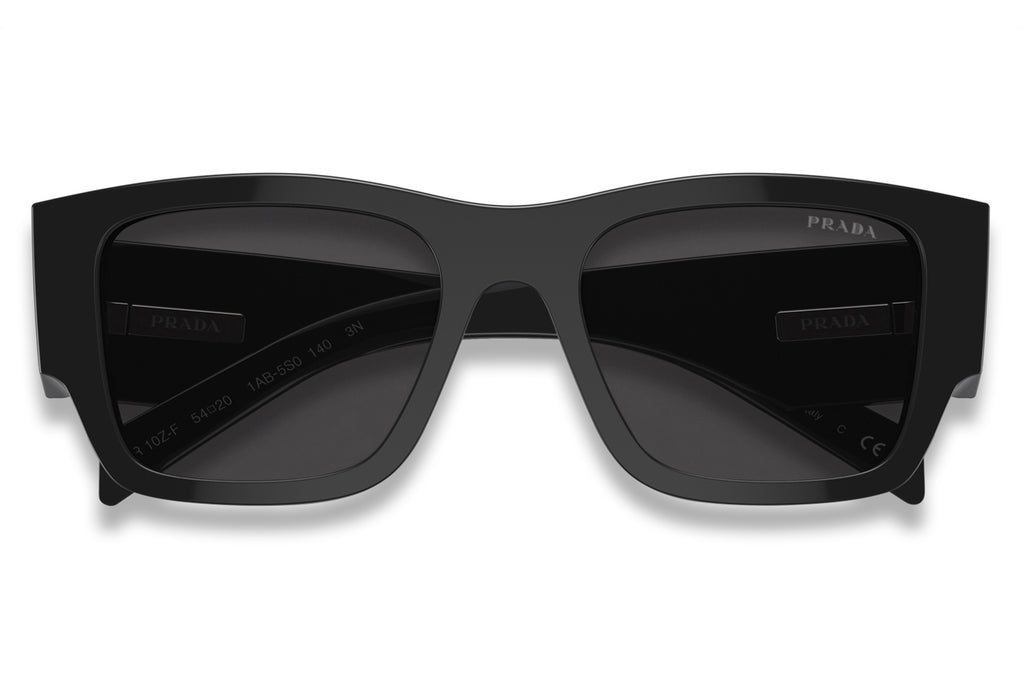 Prada - PR 10ZSF (Low Bridge Fit) Sunglasses Black with Dark Grey Lenses (1AB5S0)