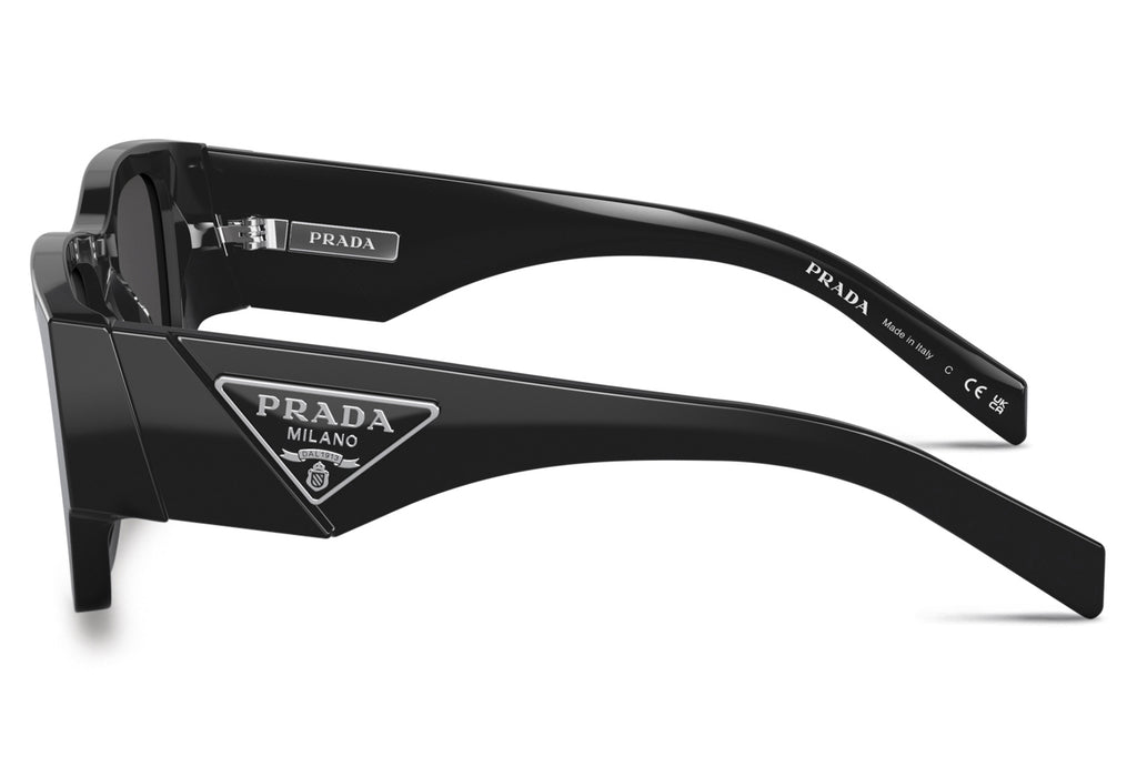 Prada - PR 10ZSF (Low Bridge Fit) Sunglasses Black with Dark Grey Lenses (1AB5S0)