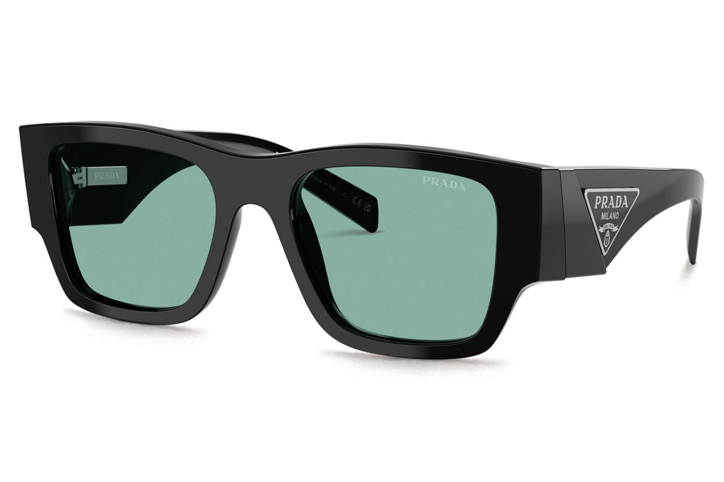 Prada - PR 10ZS Sunglasses Black with Petrol Green Lenses (16K40K)