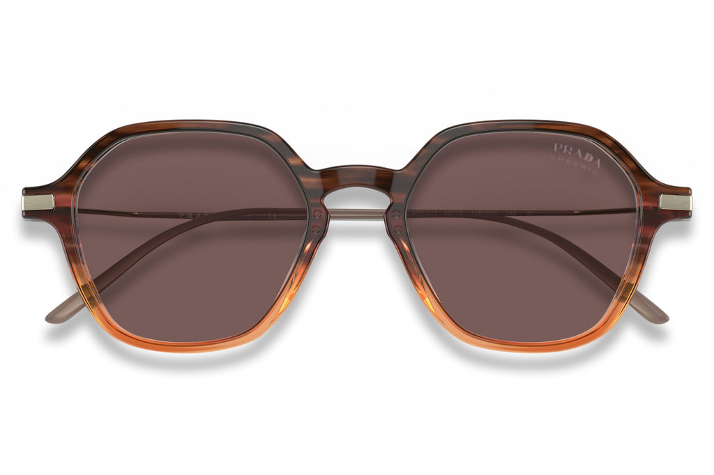 Prada - PR 11YS Sunglasses Moro Gradient Amber with Clear Brown Photochromic Lenses (13B05R)