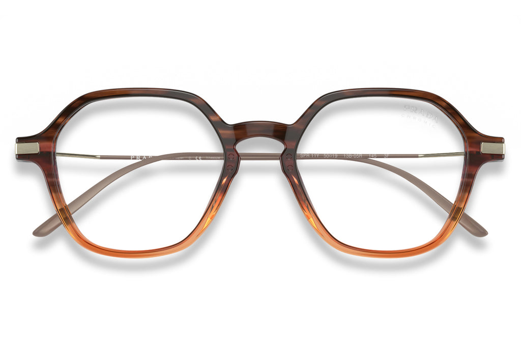 Prada - PR 11YS Sunglasses Moro Gradient Amber with Clear Brown Photochromic Lenses (13B05R)