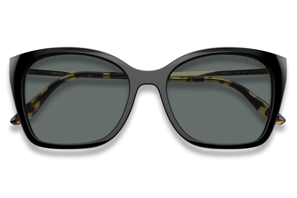 Prada - PR 12XS Sunglasses Black with Dark Grey Polar Lenses (1AB5Z1)