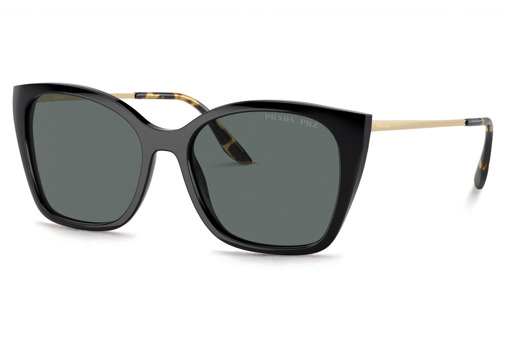 Prada - PR 12XS Sunglasses Black with Dark Grey Polar Lenses (1AB5Z1)