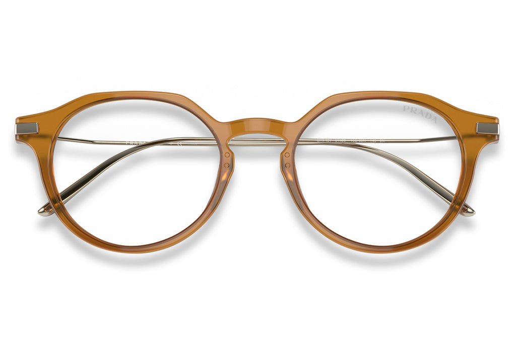 Prada - PR 12YS Sunglasses Opal Honey with Clear Blue-Violet Light Filter Lenses (15B08N)