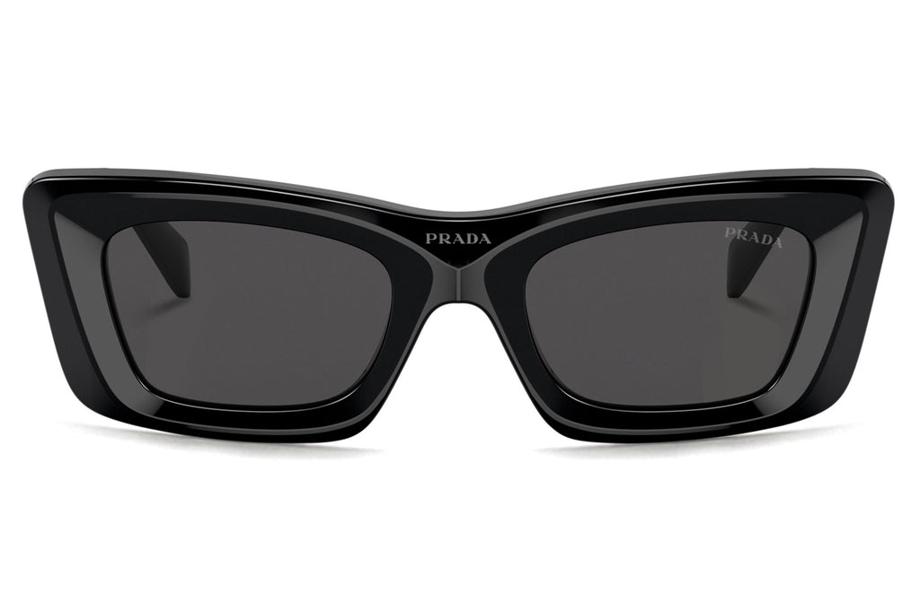 Prada - PR 13ZSF (Low Bridge Fit) Sunglasses Black with Dark Grey Lenses (1AB5S0)