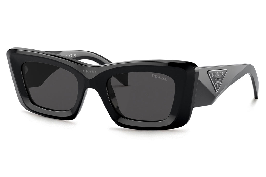 Prada - PR 13ZSF (Low Bridge Fit) Sunglasses Black with Dark Grey Lenses (1AB5S0)