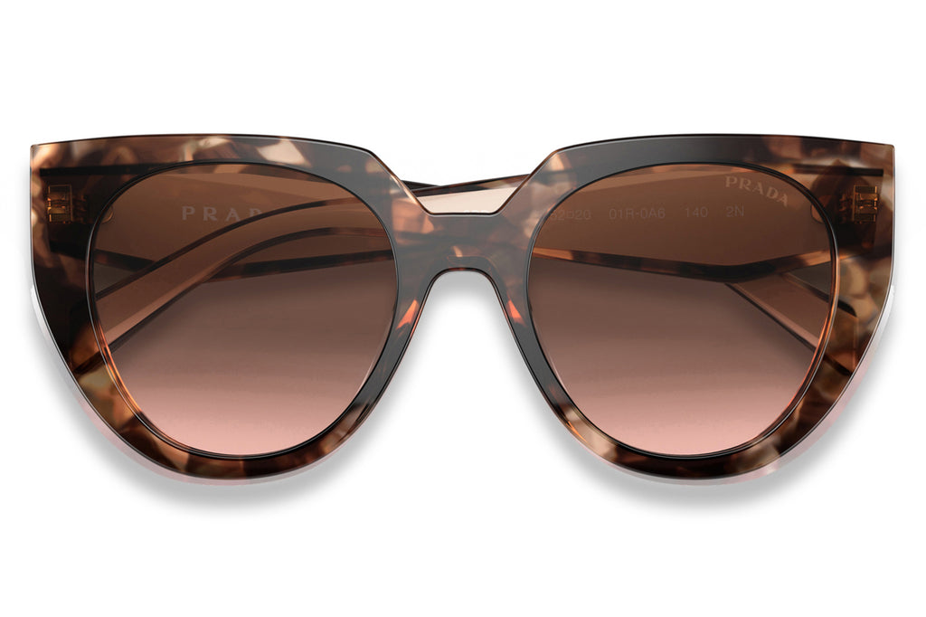Prada - PR 14WSF (Low Bridge Fit) Sunglasses Caramel Tortoise/Powder with Brown Gradient (01R0A6)