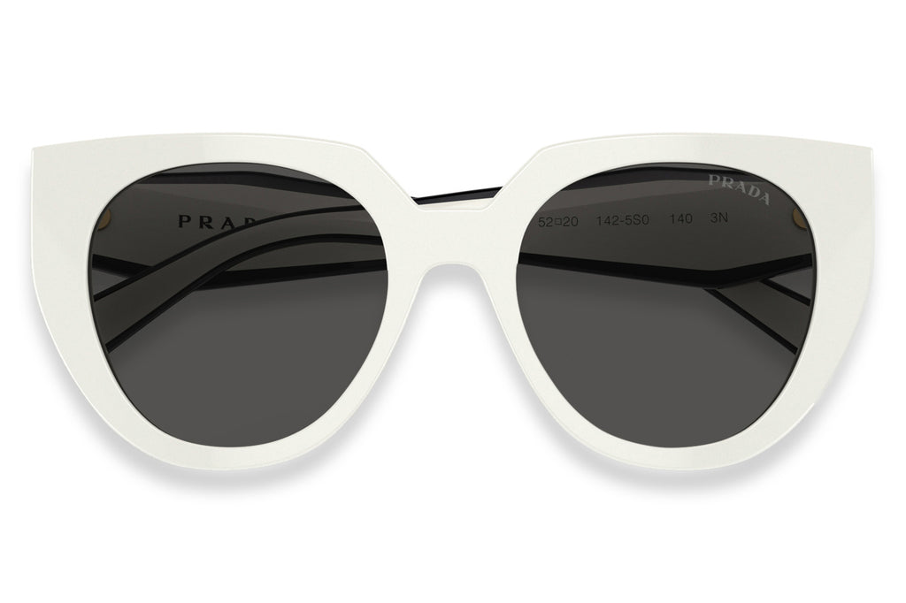 Prada - PR 14WSF (Low Bridge Fit) Sunglasses Talc with Dark Grey Lenses (1425S0)