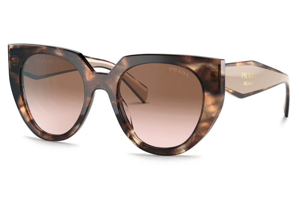 Prada - PR 14WS Sunglasses Caramel Tortoise/Powder with Brown Gradient Lenses (01R0A6)