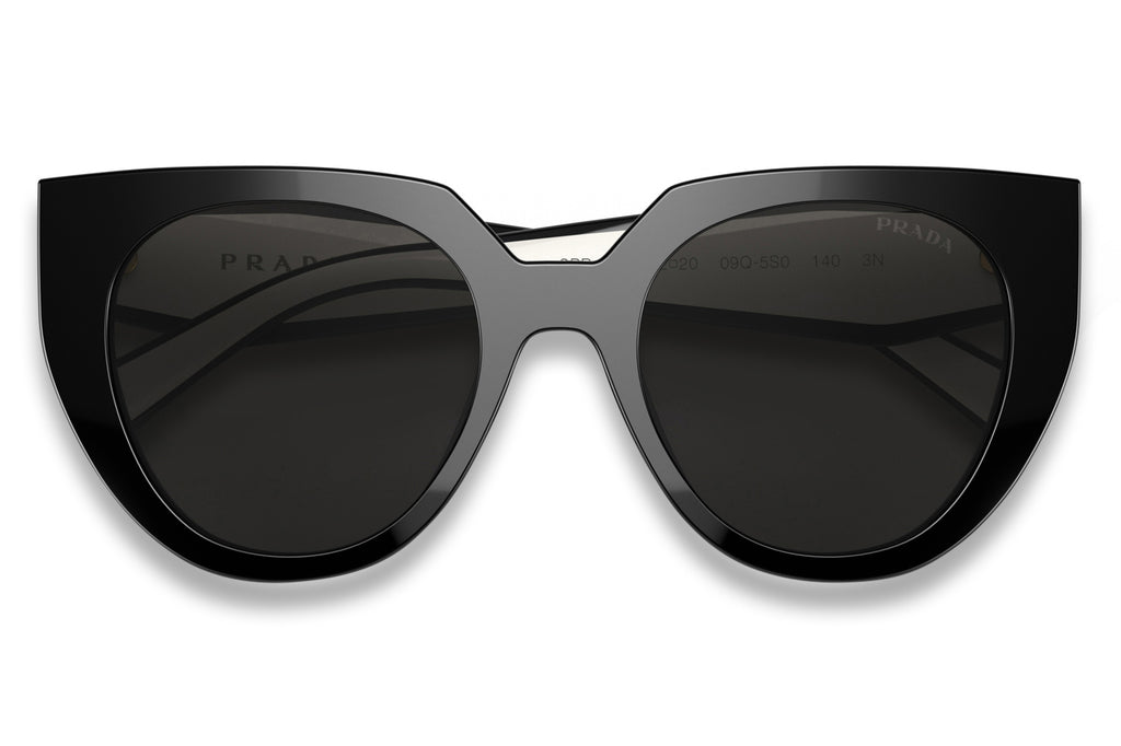 Prada - PR 14WS Sunglasses Black/Talc with Dark Grey Lenses (09Q5S0)