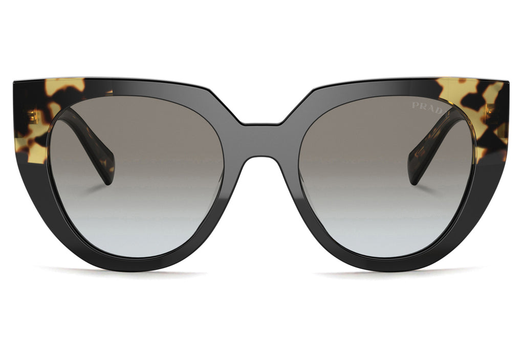 Prada - PR 14WS Sunglasses Black/Tortoise with Grey Gradient Lenses (3890A7)