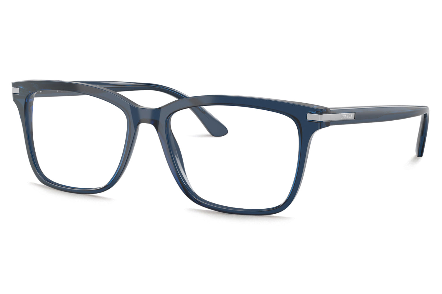Prada PR 14WV U431O1 Crystal Grey Plastic Rectangle Eyeglasses 56mm Prada PR 14WV U431O1 Crystal Grey Plastic Rectangle  main image 3