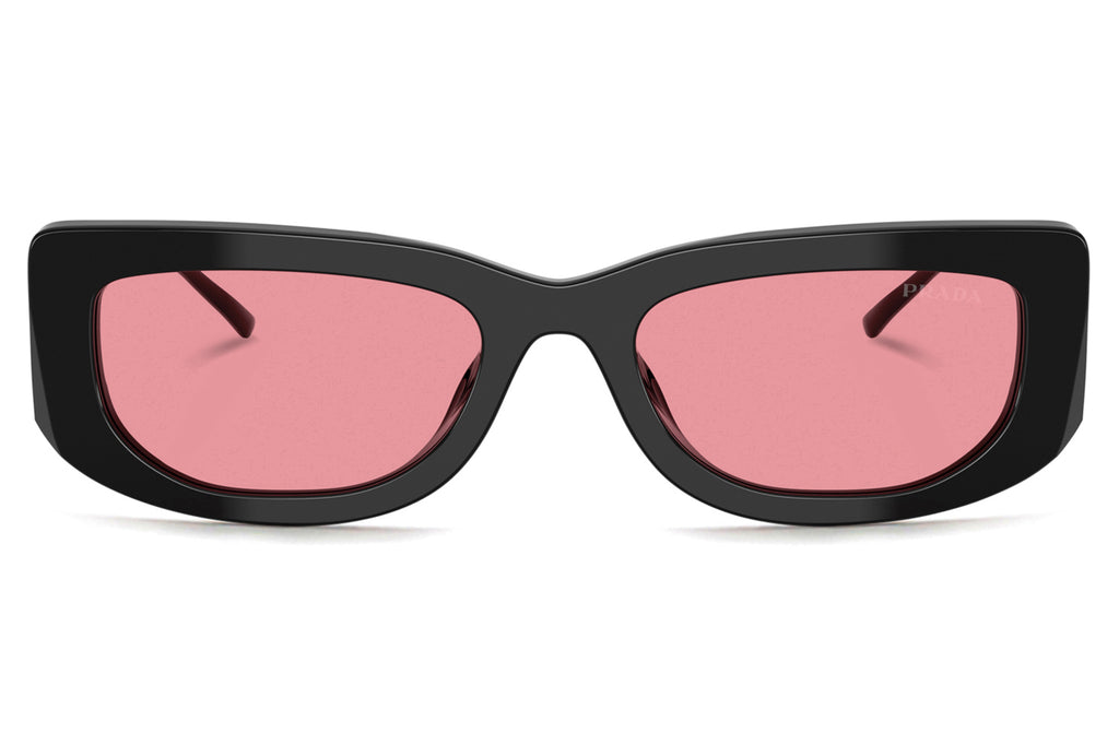 Prada - PR 14YS Sunglasses Black with Pink Lenses (1AB30L)