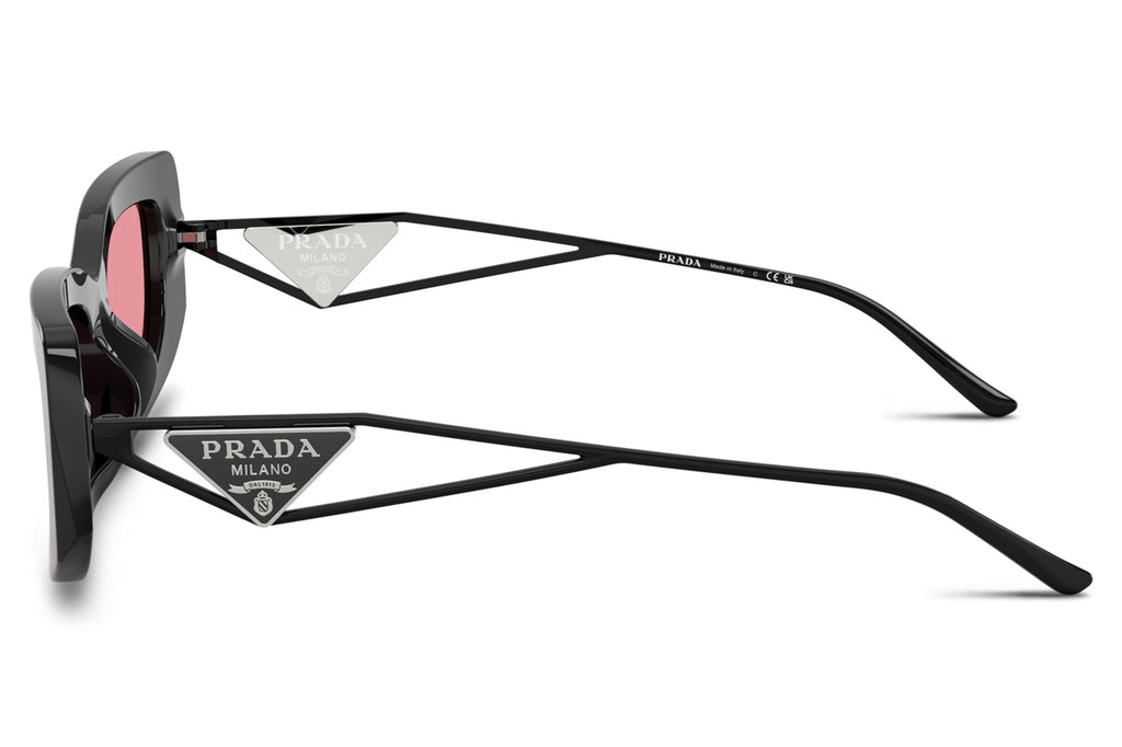 Prada - PR 14YS Sunglasses Black with Pink Lenses (1AB30L)