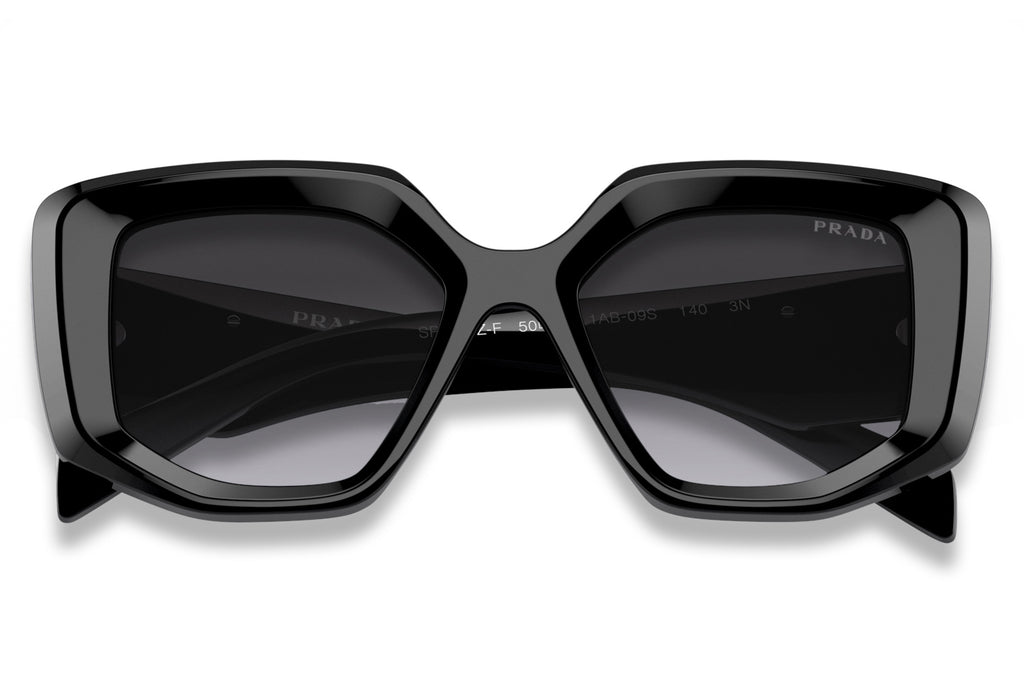 Prada - PR 14ZSF (Low Bridge Fit) Sunglasses Black with Grey Gradient Lenses (1AB09S)