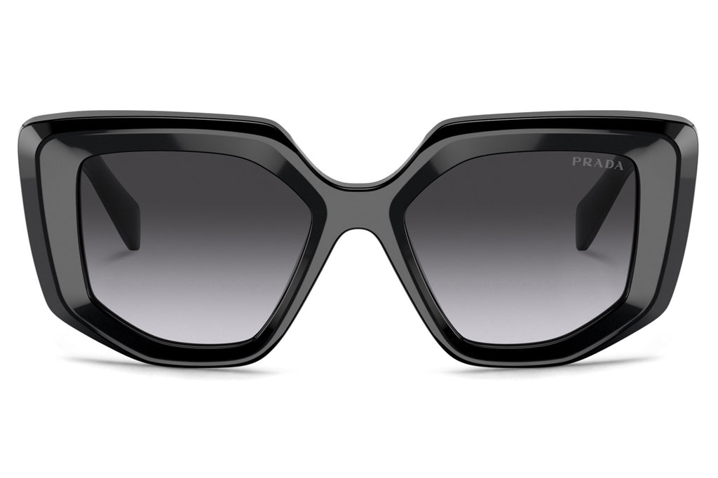 Prada - PR 14ZSF (Low Bridge Fit) Sunglasses Black with Grey Gradient Lenses (1AB09S)
