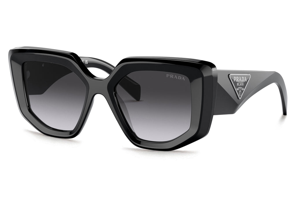 Prada - PR 14ZSF (Low Bridge Fit) Sunglasses Black with Grey Gradient Lenses (1AB09S)