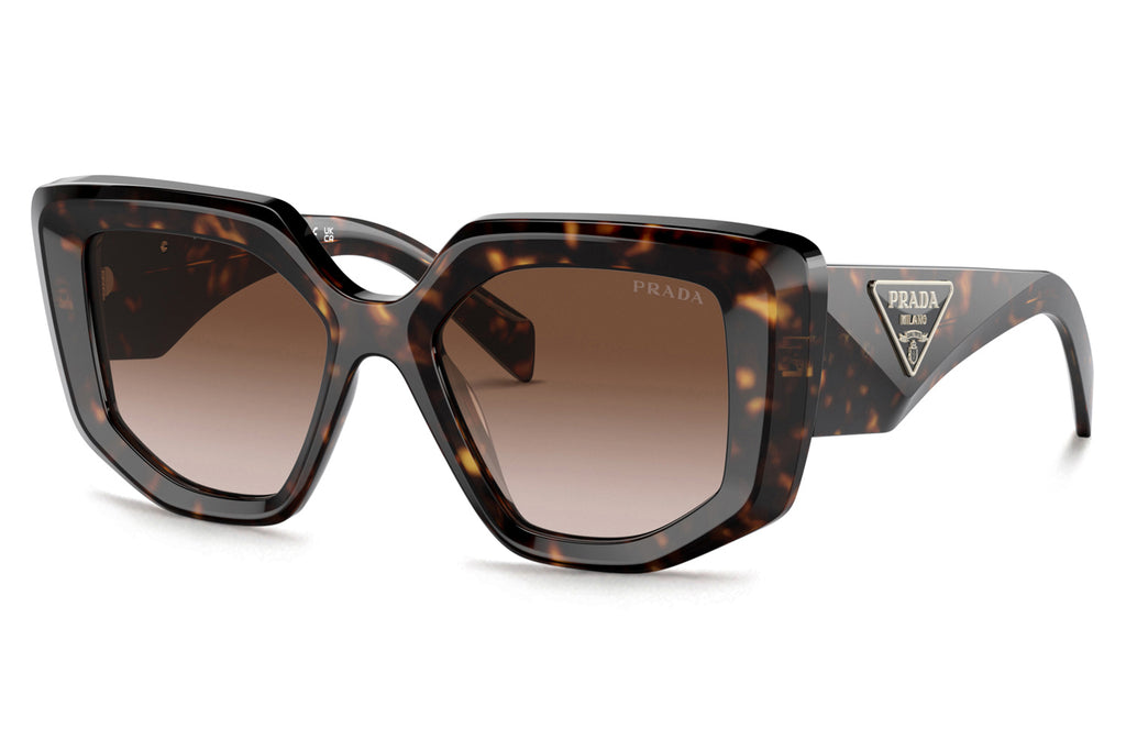 Prada - PR 14ZSF (Low Bridge Fit) Sunglasses Tortoise with Brown Gradient Lenses (2AU6S1)