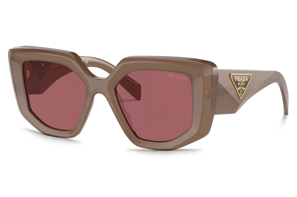 Prada - PR 14ZS Sunglasses Opal Loden with Dark Violet Lenses (11S08S)