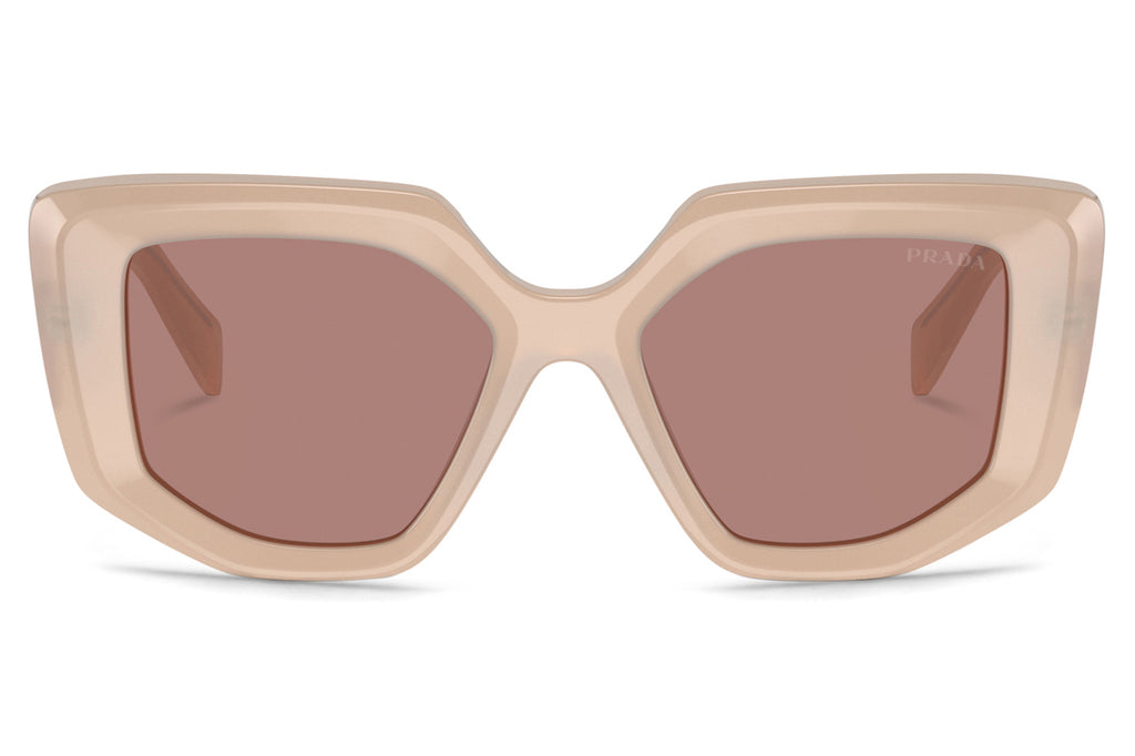 Prada - PR 14ZS Sunglasses Opal Natural with Light Brown Lenses (19R10D)