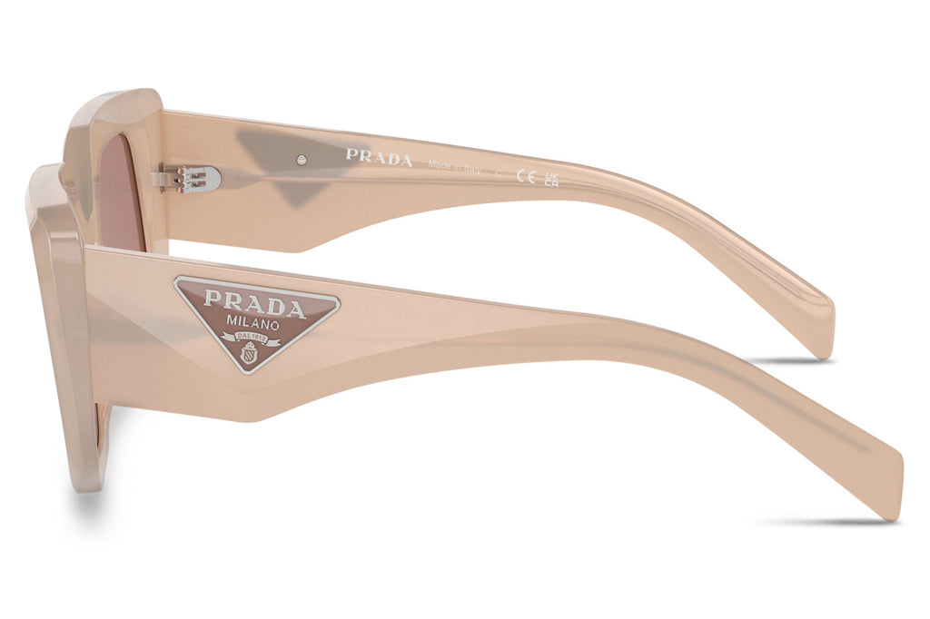 Prada - PR 14ZS Sunglasses Opal Natural with Light Brown Lenses (19R10D)
