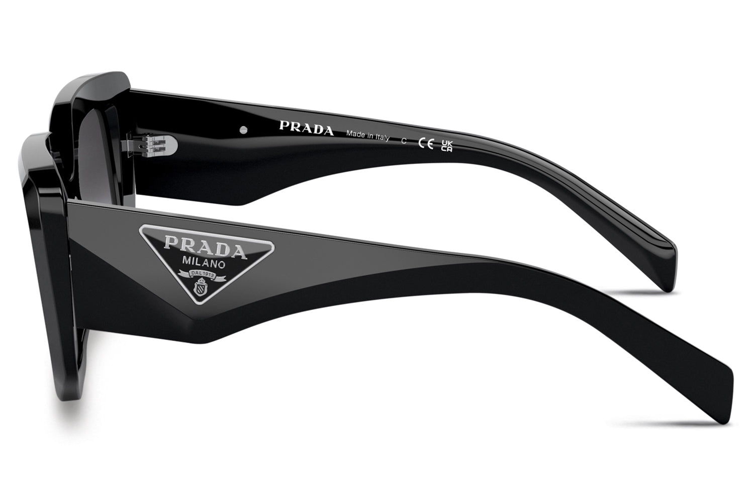 Prada PR14ZS Black Gray Gradient Sunglasses Sunglasses Prada PR 14ZS (1AB09S) PR14ZS SPR14ZS Woman  main image 4