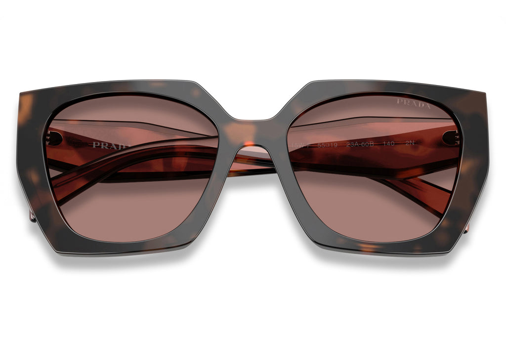 Prada - PR 15WSF (Low Bridge Fit) Sunglasses Mauve Tortoise with Light Brown Lenses (23A60B)