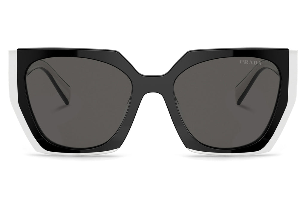 Prada - PR 15WS Sunglasses Black/Talc with Dark Grey Lenses (09Q5S0)