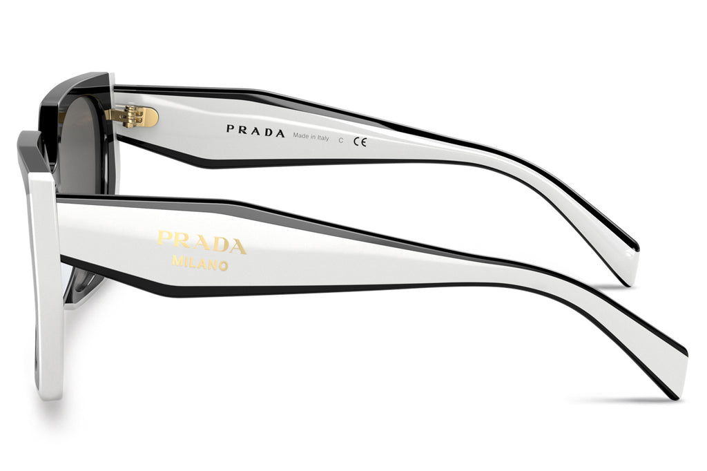 Prada - PR 15WS Sunglasses Black/Talc with Dark Grey Lenses (09Q5S0)