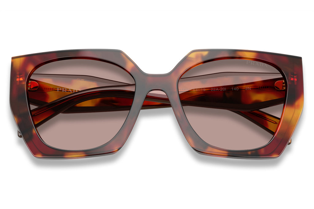Prada - PR 15WS Sunglasses Poppy Tortoise with Light Purple Brown Lenses (22A20I)