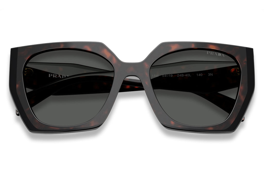 Prada - PR 15WS Sunglasses Black/Talc with Dark Grey Lenses (09Q5S0)