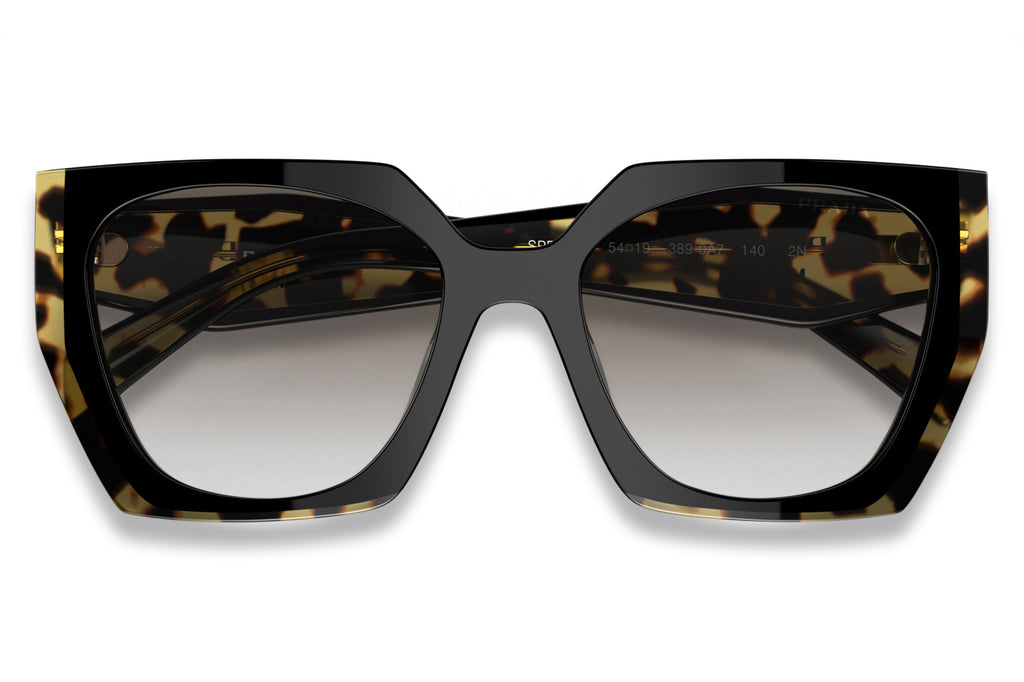 Prada - PR 15WS Sunglasses Black/Medium Tortoise with Grey Gradient Lenses (3890A7)