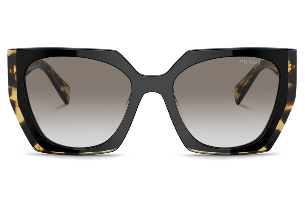 Prada - PR 15WS Sunglasses Black/Medium Tortoise with Grey Gradient Lenses (3890A7)