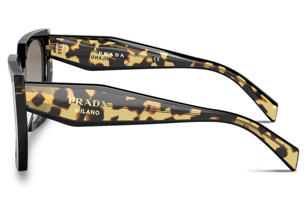 Prada - PR 15WS Sunglasses Black/Medium Tortoise with Grey Gradient Lenses (3890A7)