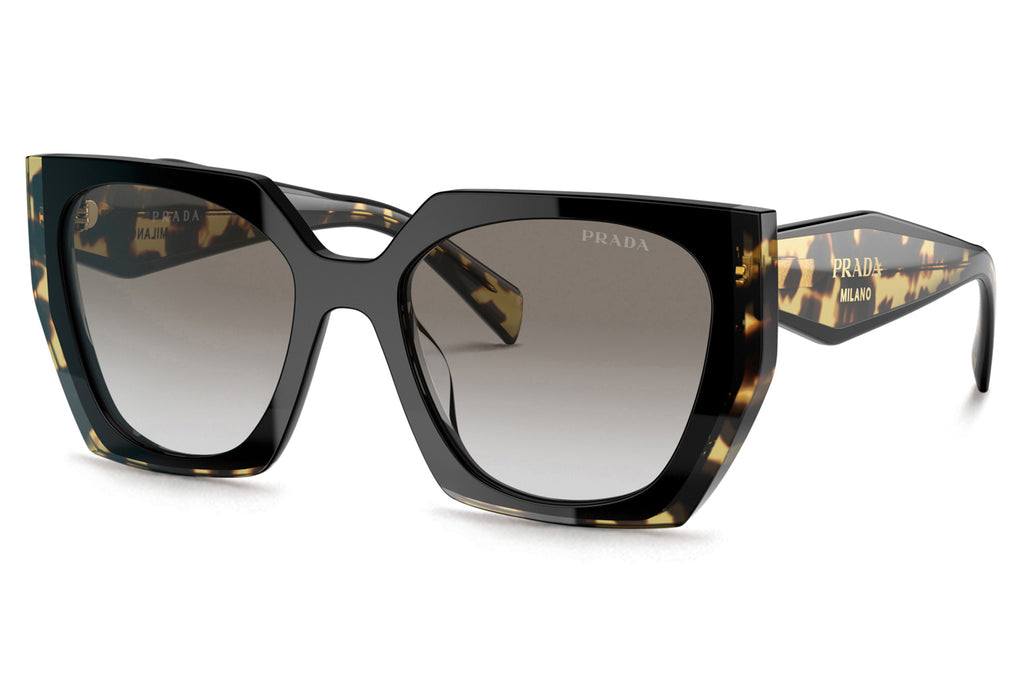 Prada - PR 15WS Sunglasses Black/Medium Tortoise with Grey Gradient Lenses (3890A7)