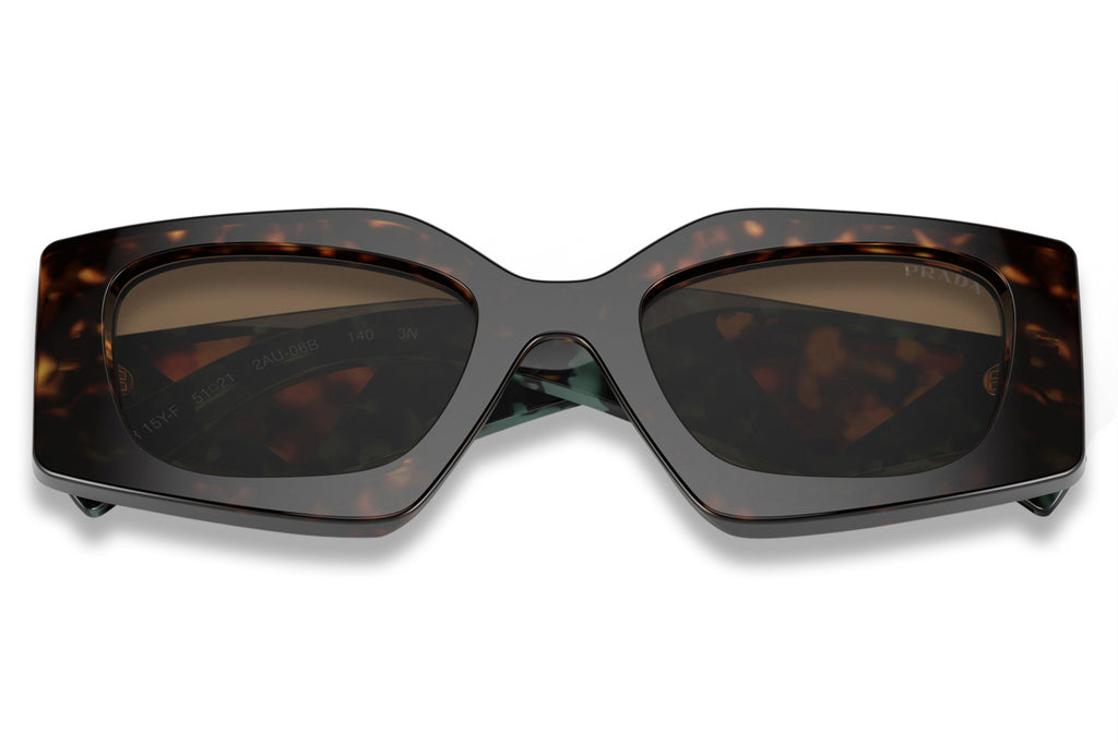 Prada - PR 15YSF (Low Bridge Fit) Sunglasses Tortoise with Dark Brown Lenses (2AU06B)
