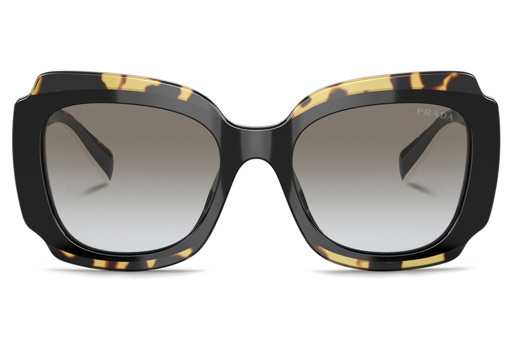 Prada - PR 16YS Sunglasses Black/Havana with Dark Grey Lenses (01M0A7)