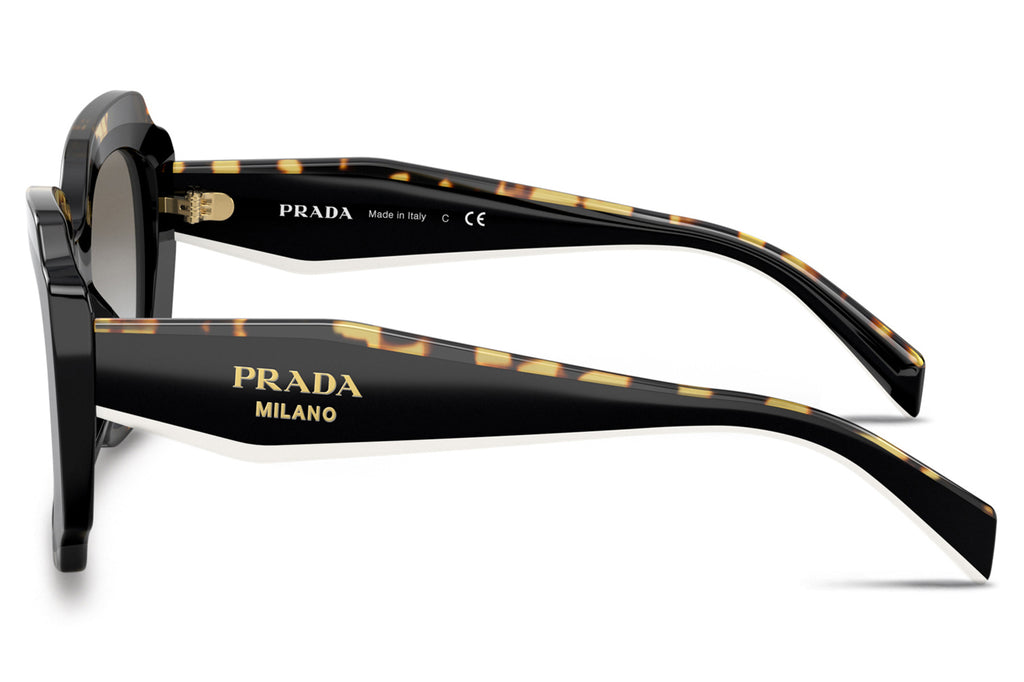 Prada - PR 16YS Sunglasses Black/Havana with Dark Grey Lenses (01M0A7)