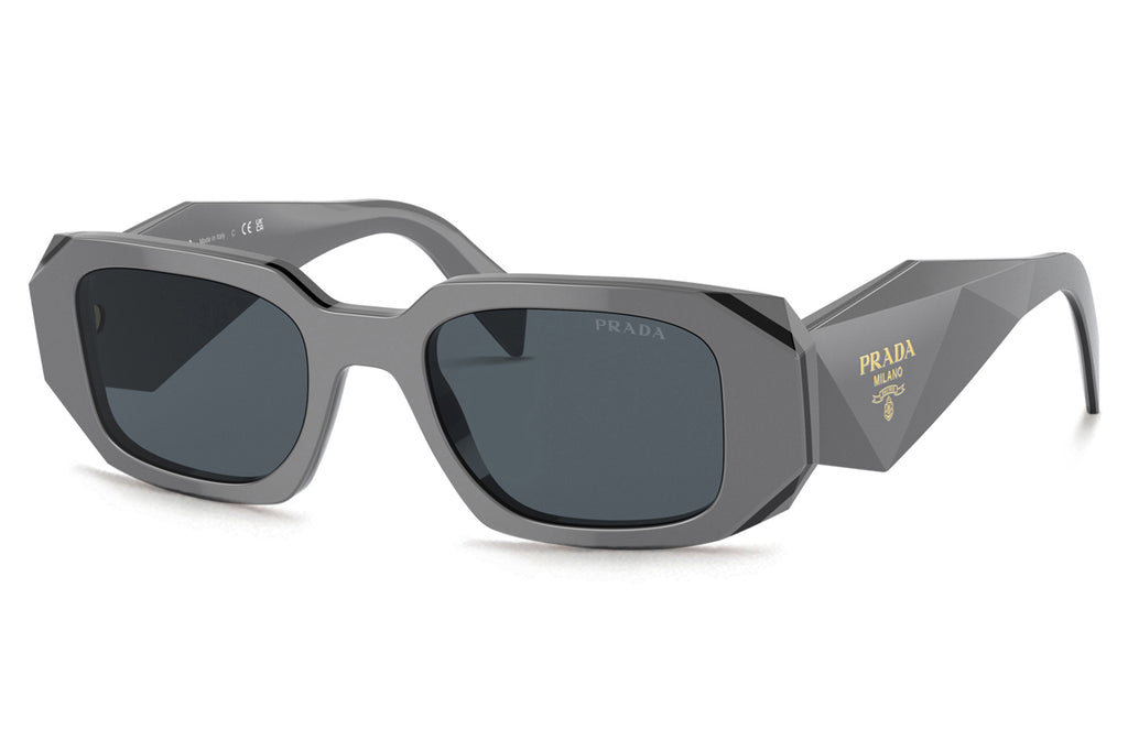 Prada - PR 17WSF (Low Bridge Fit) Sunglasses Marble Black with Dark Grey Lenses (11N09T)