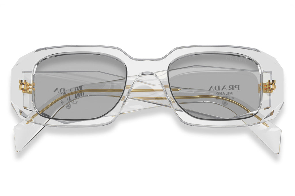 Prada - PR 17WSF (Low Bridge Fit) Sunglasses Transparent Grey with Light Grey Lenses (12R30B)