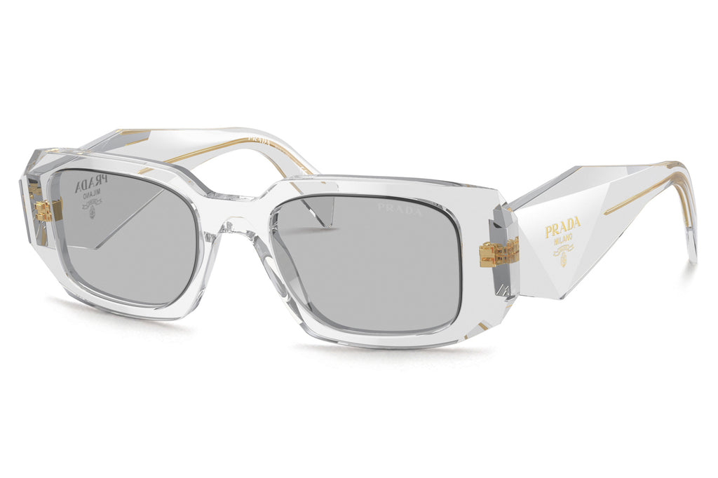 Prada - PR 17WSF (Low Bridge Fit) Sunglasses Transparent Grey with Light Grey Lenses (12R30B)