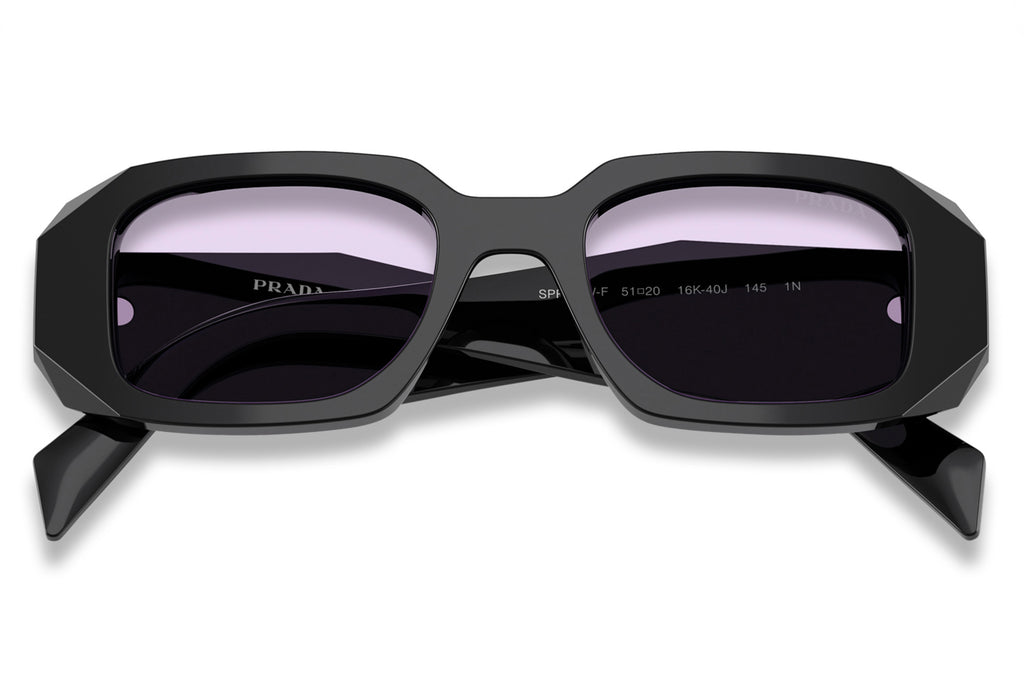 Prada - PR 17WSF (Low Bridge Fit) Sunglasses Black with Violet Lenses (16K40J)