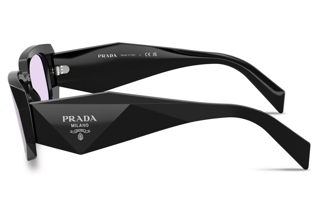 Prada - PR 17WSF (Low Bridge Fit) Sunglasses Black with Violet Lenses (16K40J)