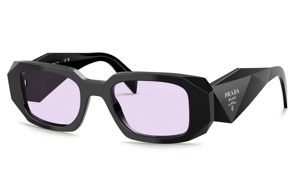 Prada - PR 17WSF (Low Bridge Fit) Sunglasses Black with Violet Lenses (16K40J)