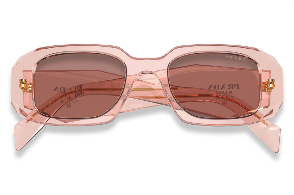 Prada - PR 17WSF (Low Bridge Fit) Sunglasses Transparent Peach with Light Brown Lenses (19Q10D)