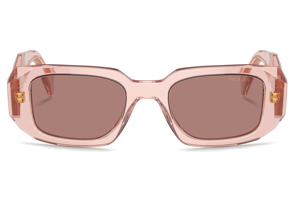 Prada - PR 17WSF (Low Bridge Fit) Sunglasses Transparent Peach with Light Brown Lenses (19Q10D)
