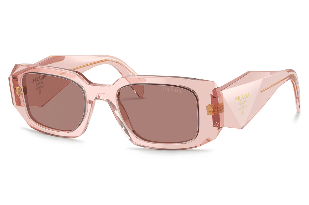 Prada - PR 17WSF (Low Bridge Fit) Sunglasses Transparent Peach with Light Brown Lenses (19Q10D)